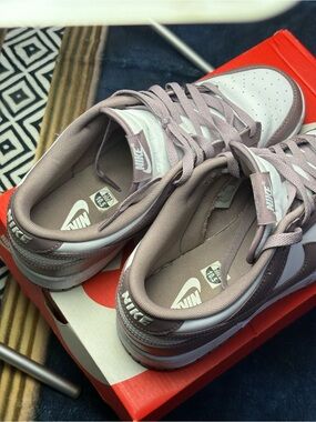 Nike Women’s Low-Top Sneakers in Mauve and White
